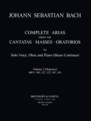 Book cover for Complete Arias and Sinfonias