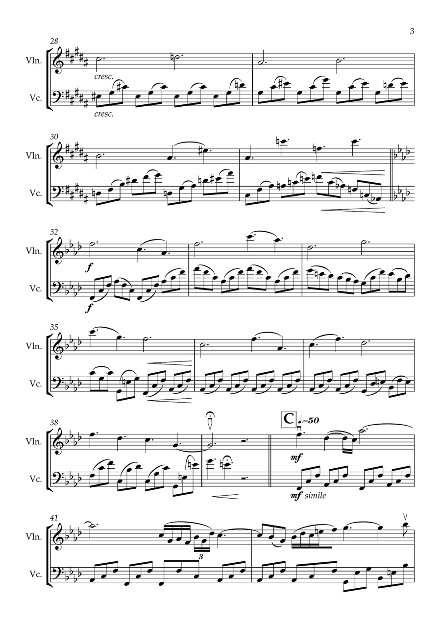 Duo for Violin & Piano, Until Death Do Us Part Chamber Music scores gallery preview page 3