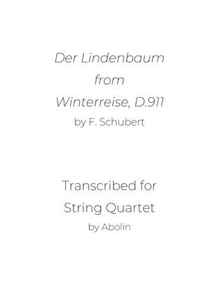Book cover for Schubert: Der Lindenbaum from Winterreise - String Quartet