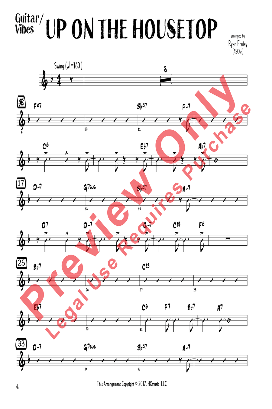 Charting the Course Christmas Collection, Guitar / Vibes Book Jazz Ensemble scores gallery preview page 3