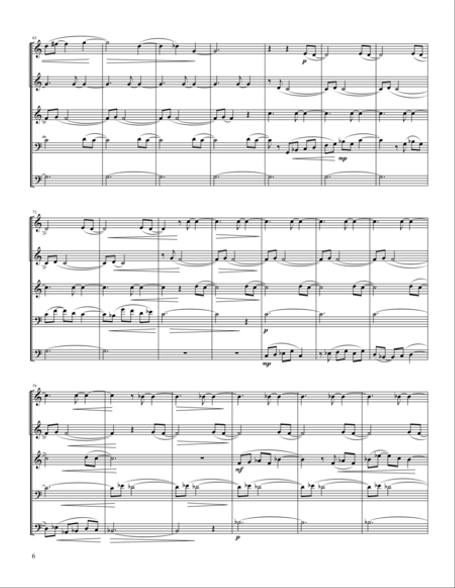 Quintet No. 1 for Brass Quintet No. 1 for Brass Brass Quintet scores gallery preview page 6