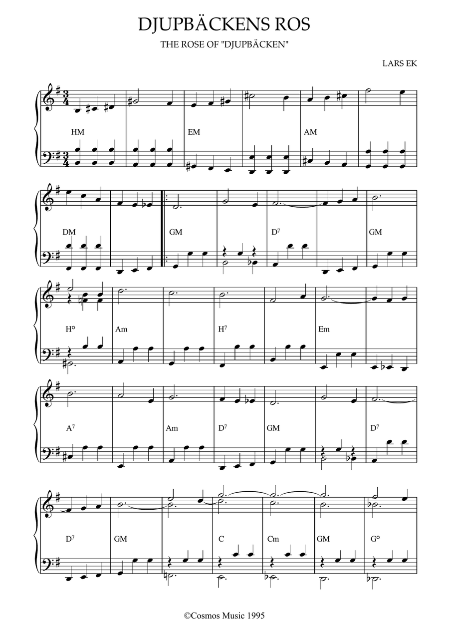 Djupbäckens Ros Accordion scores gallery preview page 1