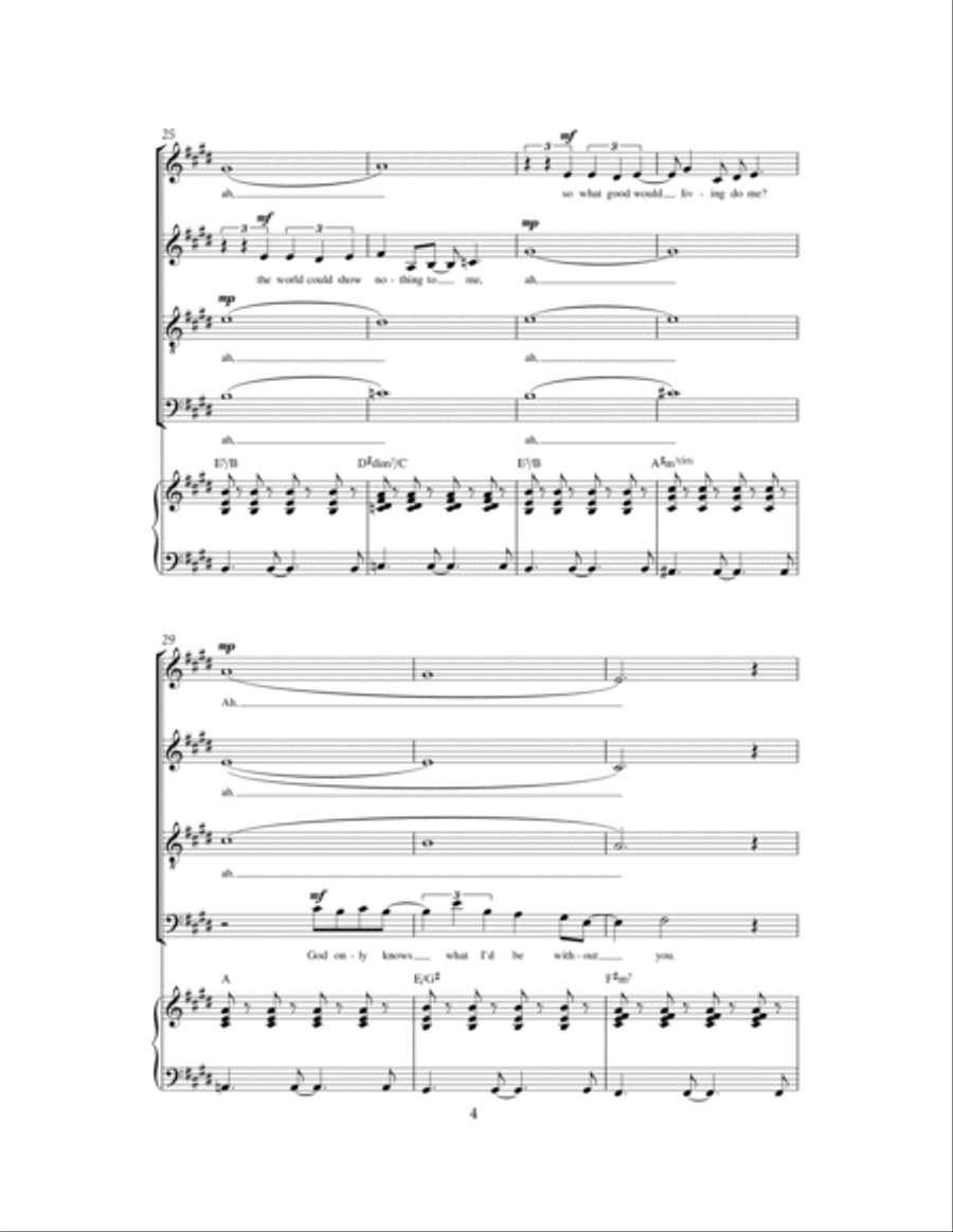 God Only Knows 4-Part scores gallery preview page 4