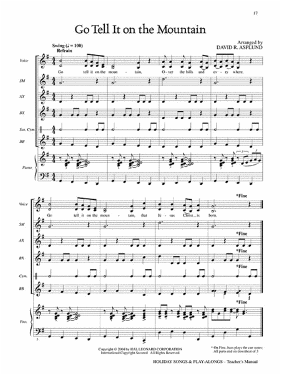Holiday Songs and Play-Alongs Choir scores gallery preview page 4