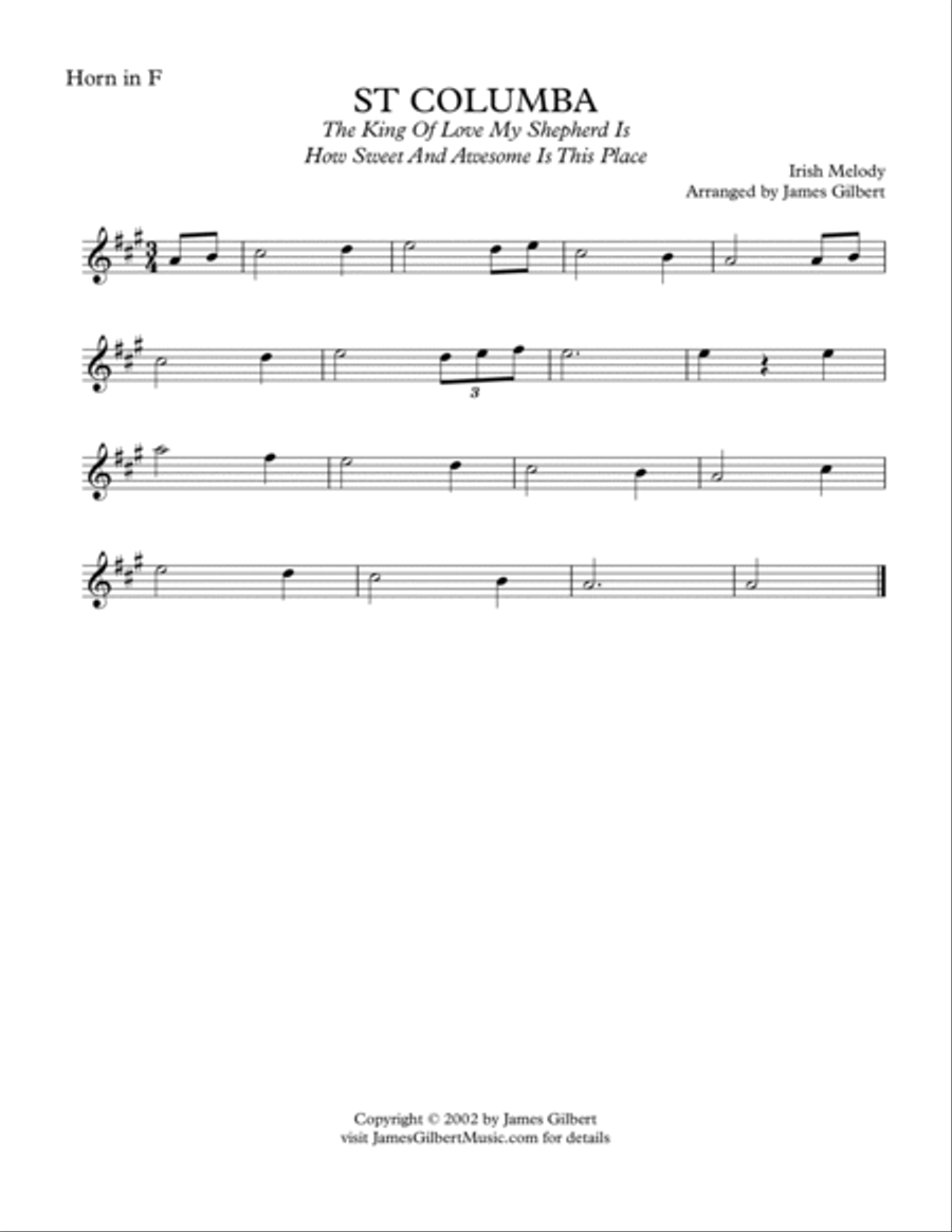 ST COLUMBA (The King Of Love My Shepherd Is) Small Ensemble scores gallery preview page 5