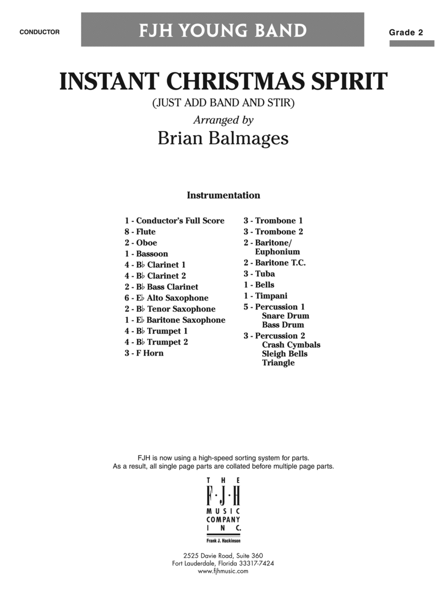 Instant Christmas Spirit: Score Concert Band scores gallery preview page 1