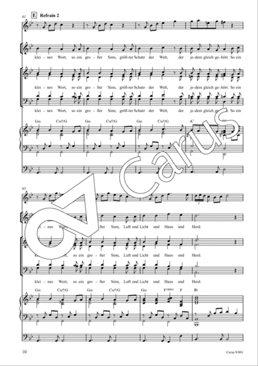 Friedenslied 4-Part scores gallery preview page 11