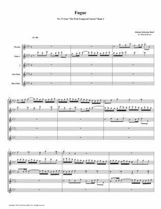 Fugue 17 from Well-Tempered Clavier, Book 2 (Flute Quintet)
