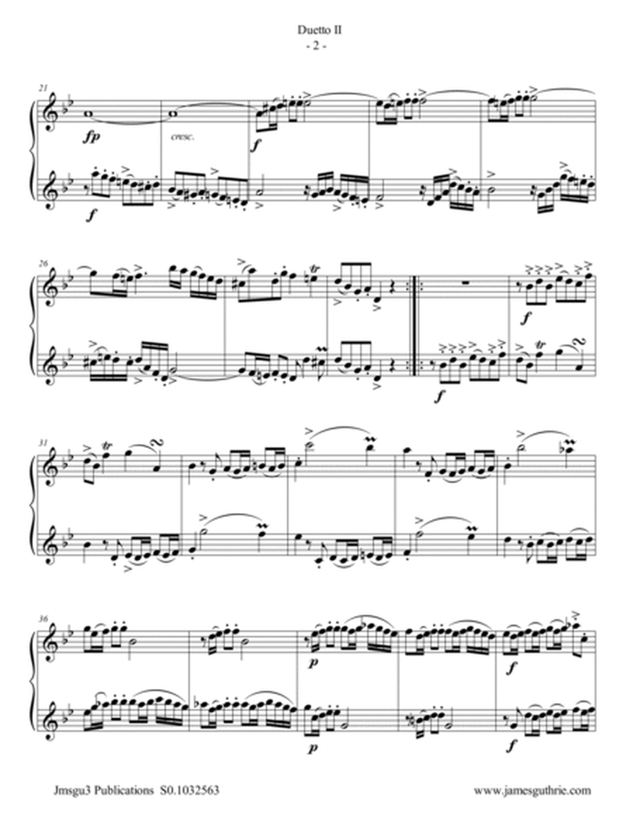 Quantz: Duetto Op. 2 No. 2 for Trombone Duo image number null