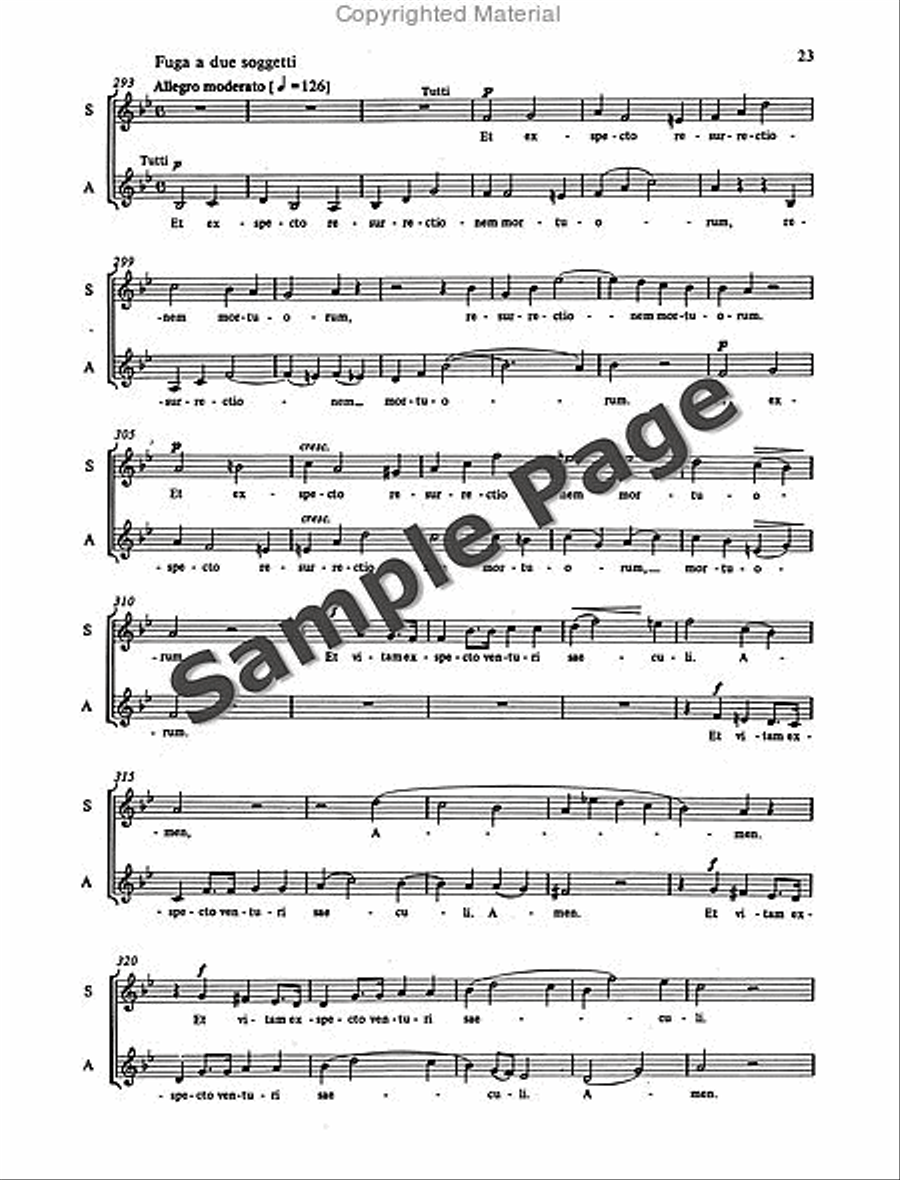 Mass in D Minor Mass in D Minor SSA scores gallery preview page 24