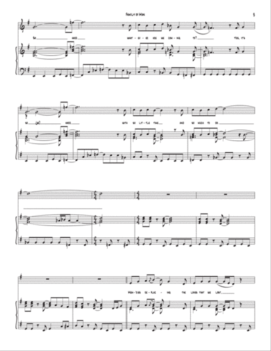 Family Of Man Voice scores gallery preview page 3