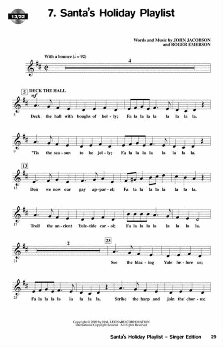 Santa's Holiday Playlist Santa's Holiday Playlist Choir scores gallery preview page 7