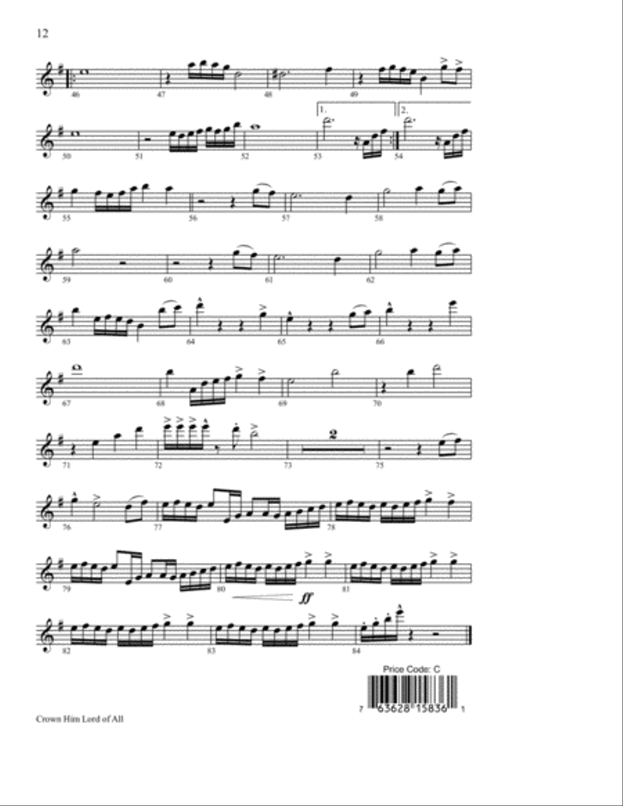 Crown Him Lord of All! 4-Part scores gallery preview page 12