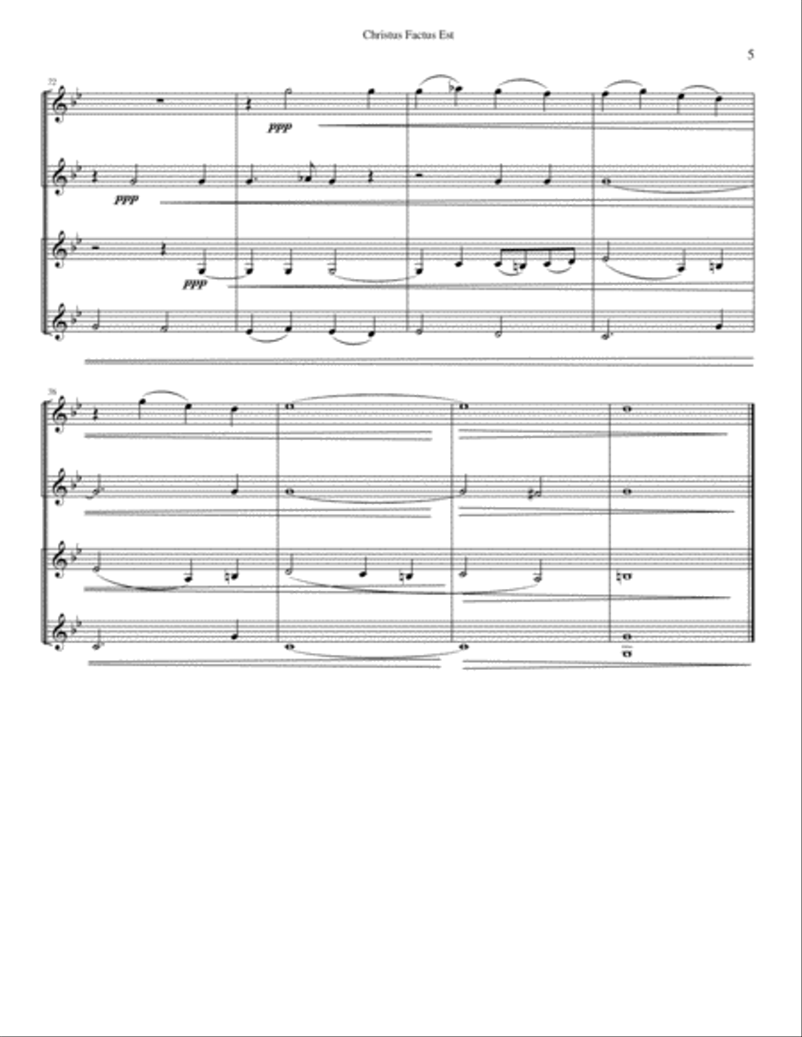 Christus Factus Est Woodwind Quartet scores gallery preview page 5