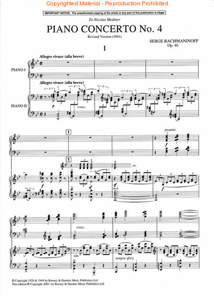 Piano Concerto No. 4, Op. 40 (1926)
