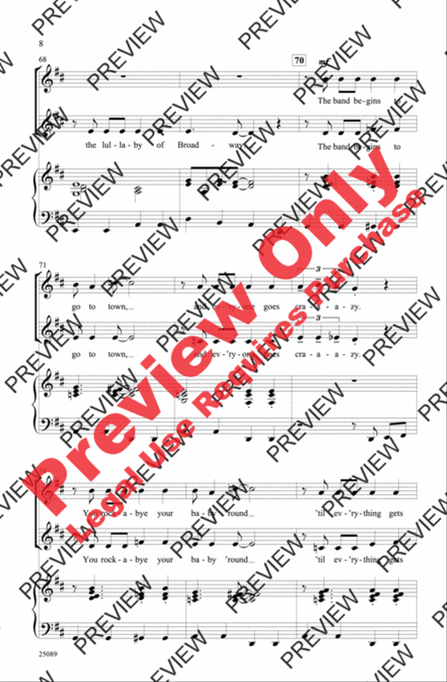 Lullaby of Broadway (and Forty-Second Street) 2-Part scores gallery preview page 8