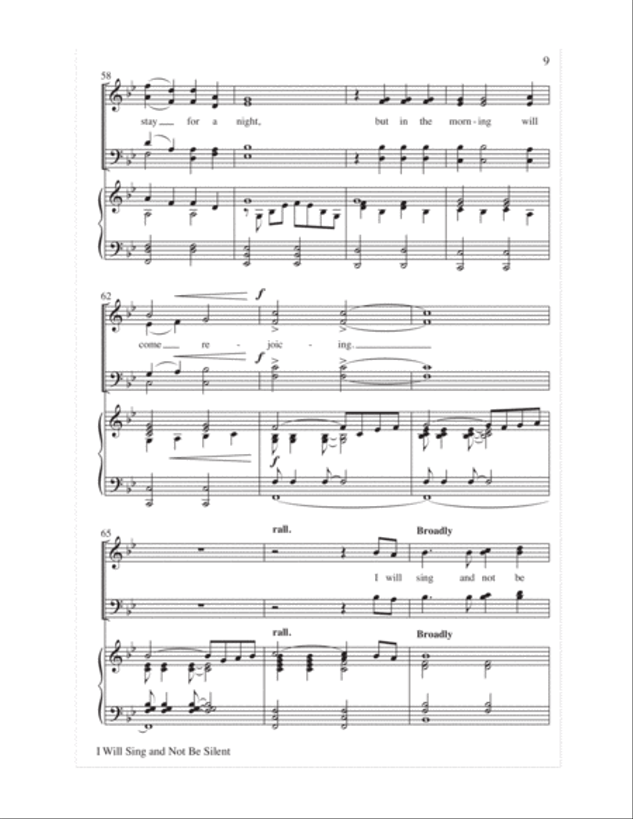 I Will Sing and Not Be Silent Choir scores gallery preview page 8