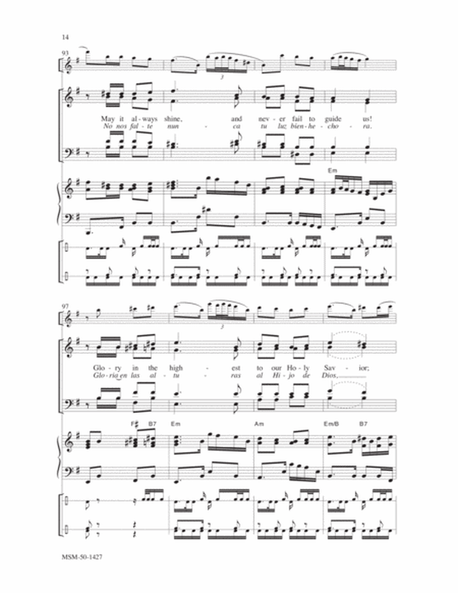 From a Far-Off Land De Tierra Lejana Venimos (Choral Score) image number null