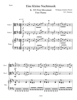 Eine Kleine Nachtmusik (A Little Night Music) for Viola Duet with Piano Accompaniment