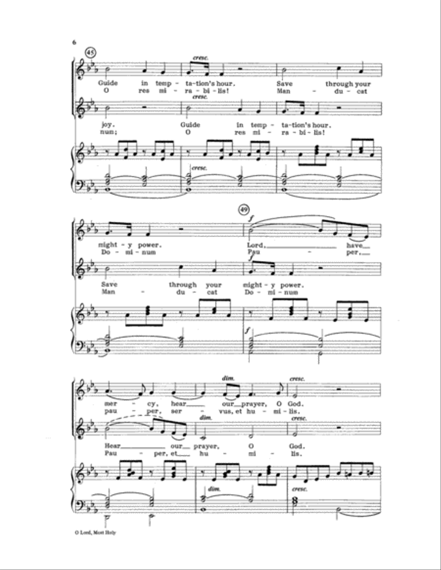 O Lord, Most Holy (Panis Angelicus) 2-Part scores gallery preview page 6