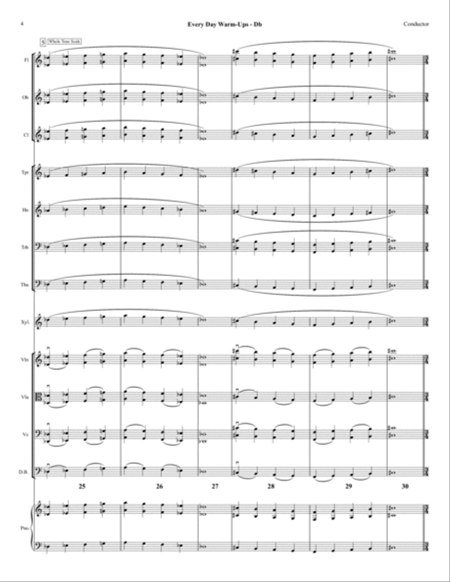 Db - Every Day Warm-Ups for Full Orchestra Concert Band scores gallery preview page 4