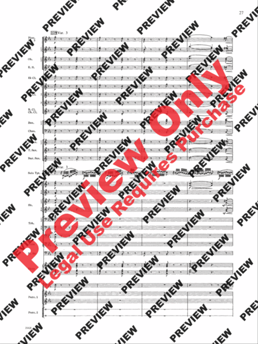 Le Carnaval de Venise Concert Band scores gallery preview page 28