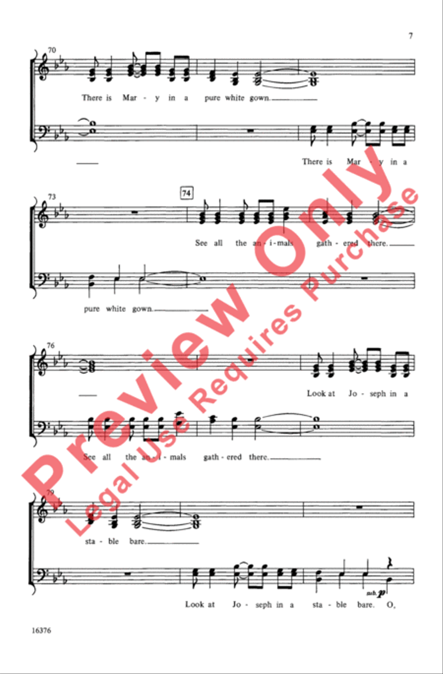 Come, See the Baby 4-Part scores gallery preview page 7