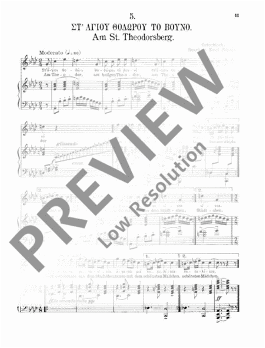 Griechische, albanische und rumänische Volkslieder Voice Solo scores gallery preview page 14