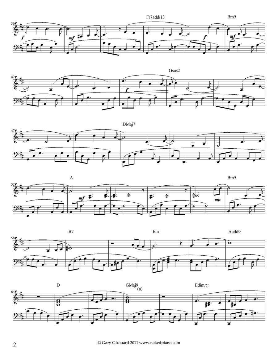 Sanctuary Piano Solo scores gallery preview page 2
