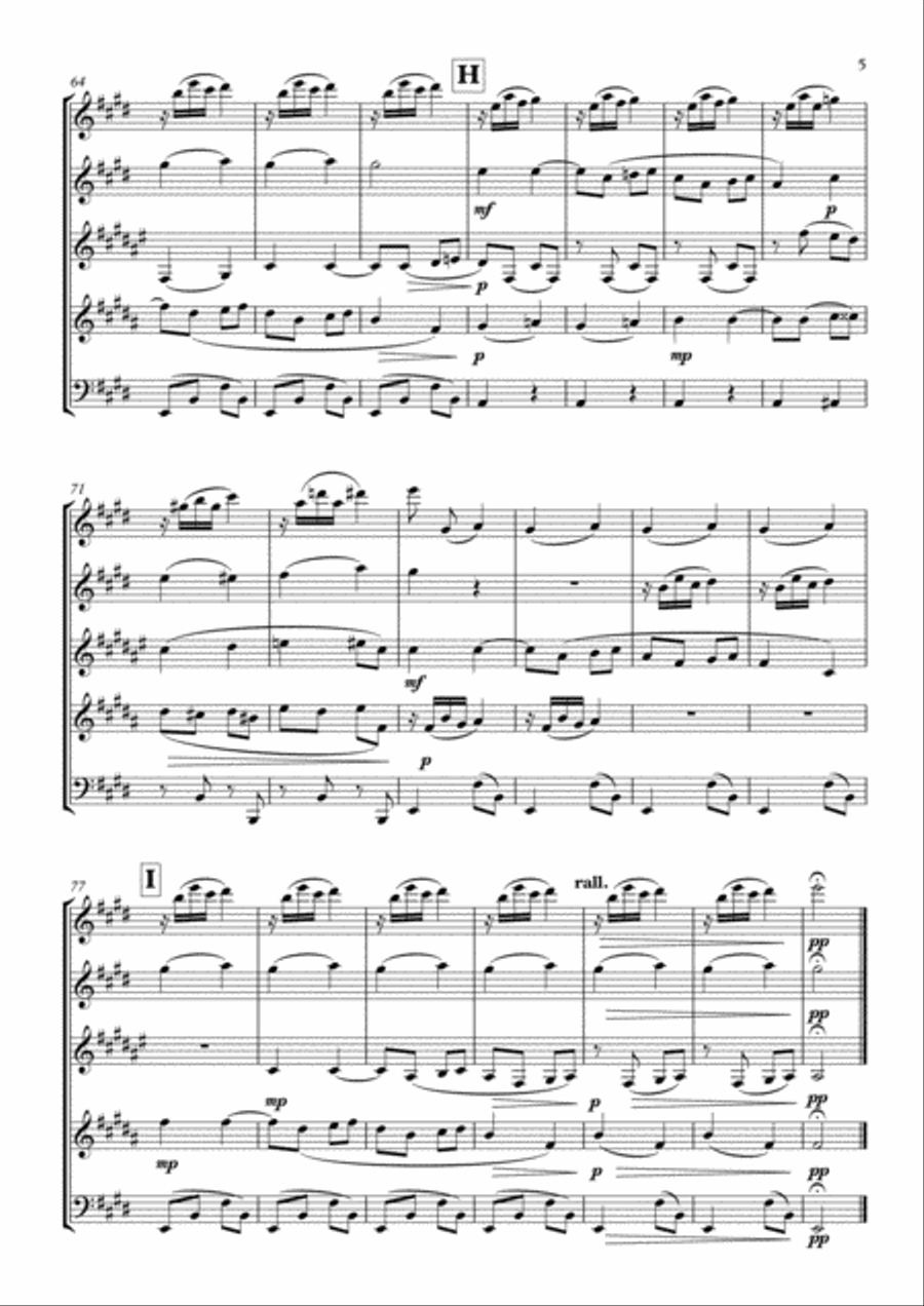 Dolly Suite Woodwind Quintet scores gallery preview page 5