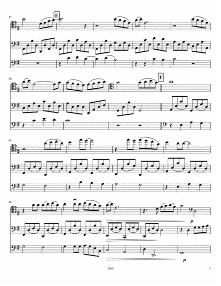 Vincent (Starry Starry Night) String Trio scores gallery preview page 3