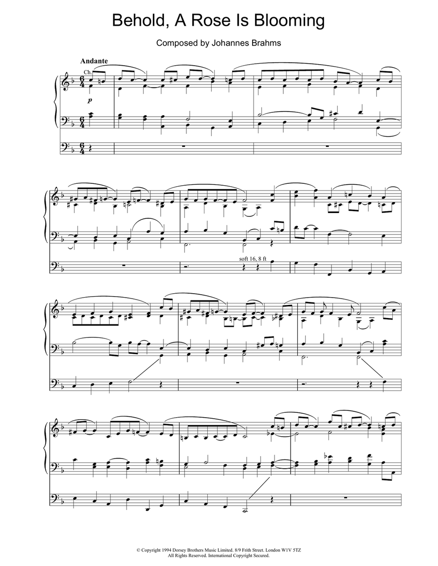 Behold, A Rose Is Blooming Piano scores gallery preview page 1
