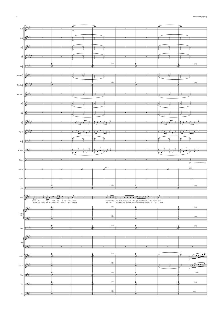 Bittersweet Symphony Full Orchestra scores gallery preview page 4