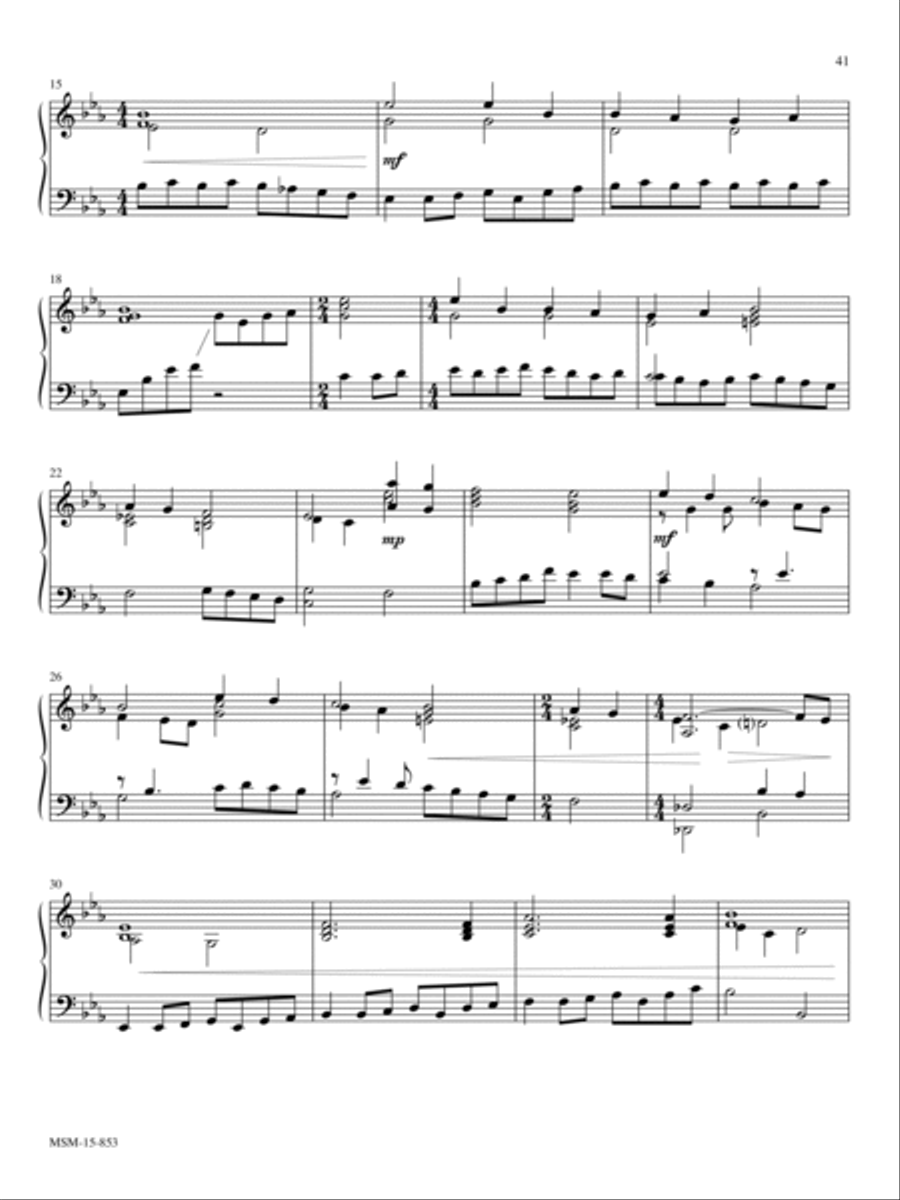 Now All the Vault of Heaven Resounds/A Hymn of Glory Let Us Sing Piano Solo scores gallery preview page 2