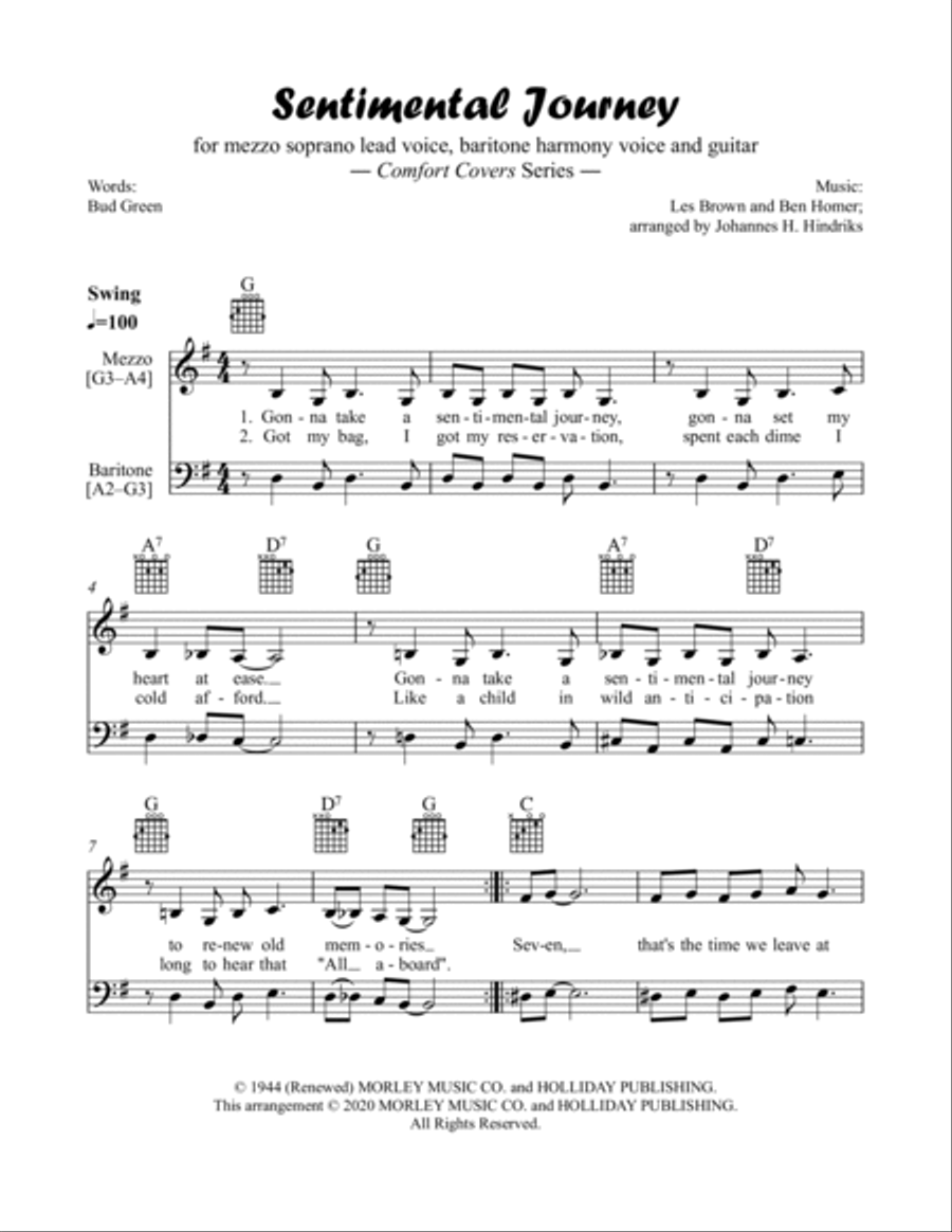 Sentimental Journey Piano scores gallery preview page 2