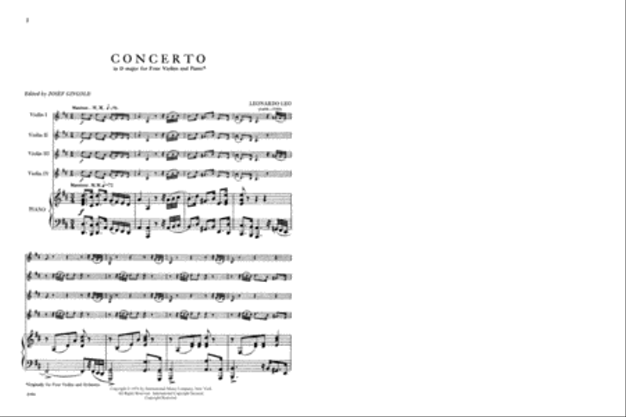 Concerto In D Major