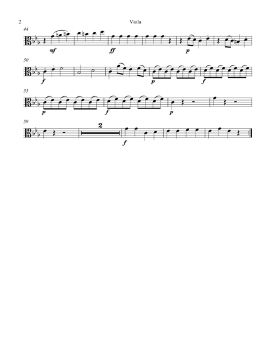 Symphony #3 Movement II. String Quartet scores gallery preview page 3