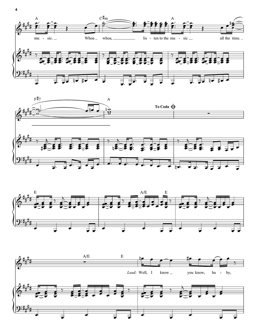 Listen To The Music Voice scores gallery preview page 4
