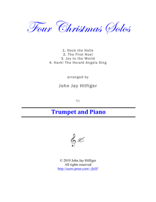 Book cover for Four Christmas Solos for Trumpet
