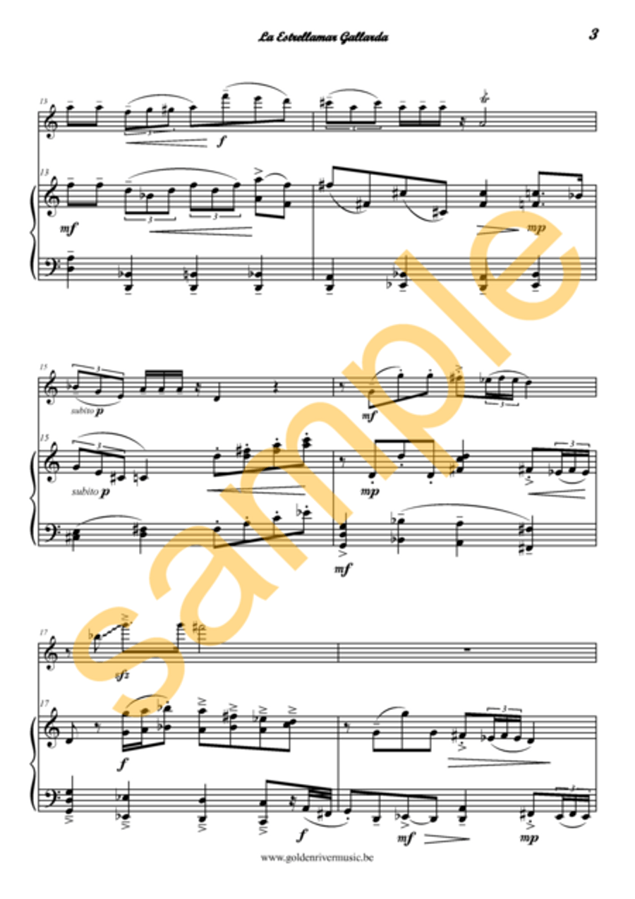 La Estrellamar Gallarda / The Proud Starfish for violin Violin Solo scores gallery preview page 4