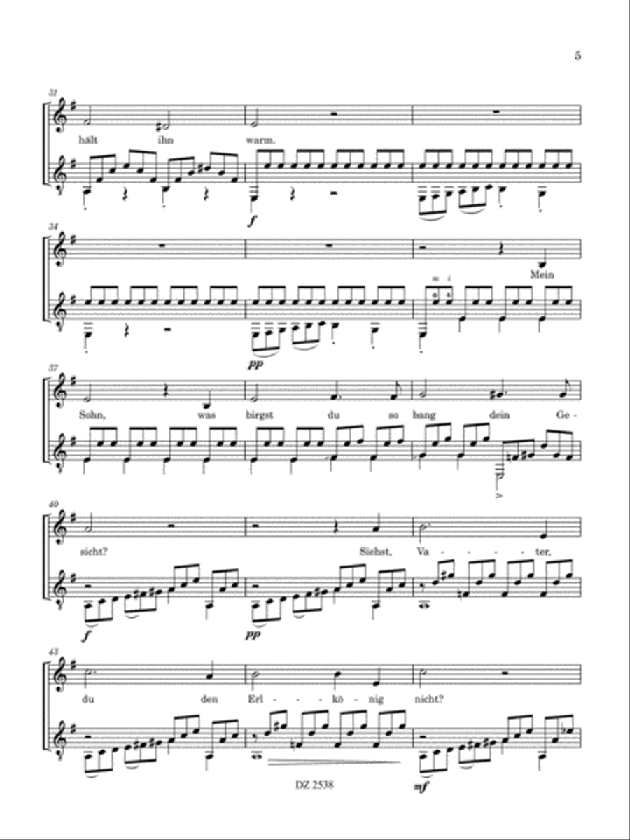 Erlkönig Classical Guitar scores gallery preview page 5