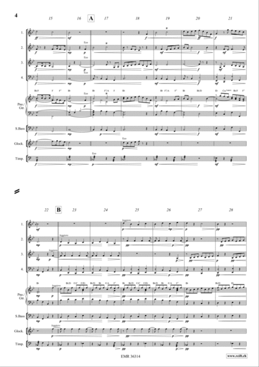 Trumpet Voluntary Woodwind Quartet scores gallery preview page 3