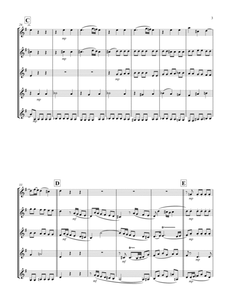 Recordare (from "Requiem") (F) (Clarinet Quintet)