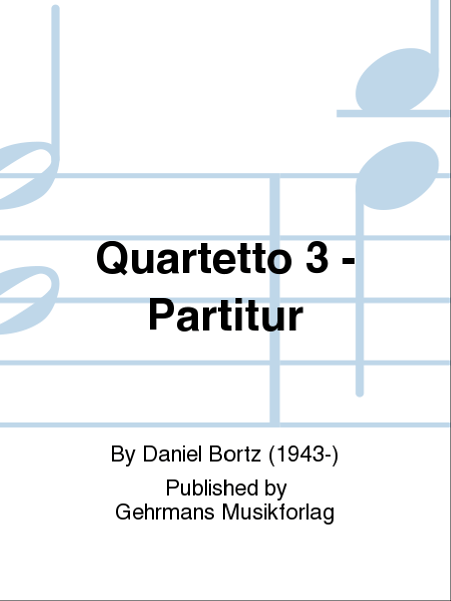 Quartetto 3 - Partitur String Quartet scores gallery preview page 1