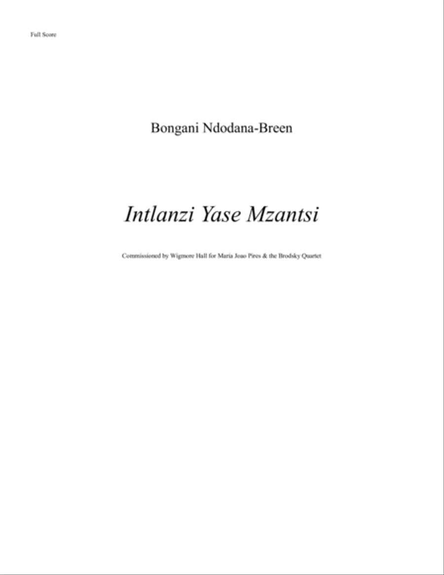 Intlanzi Yase Mzantsi (The Fish From South Africa) Piano Quartet scores gallery preview page 1