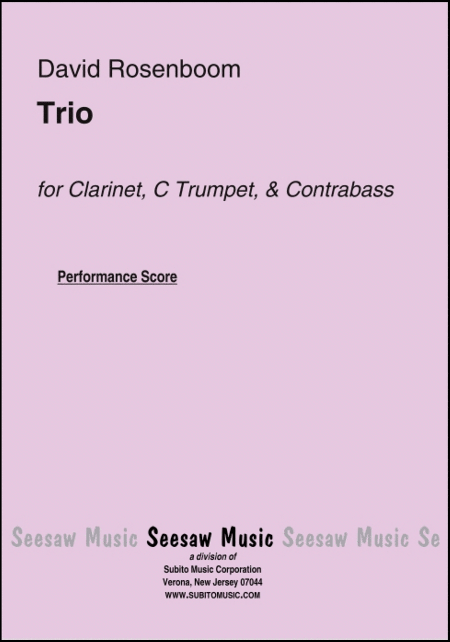 Trio B-Flat Clarinet scores gallery preview page 1