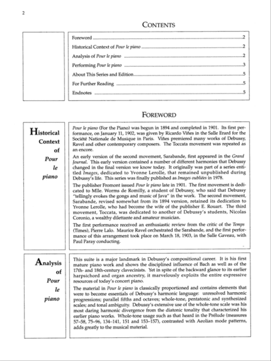 Pour le piano Pour le piano Small Ensemble scores gallery preview page 2