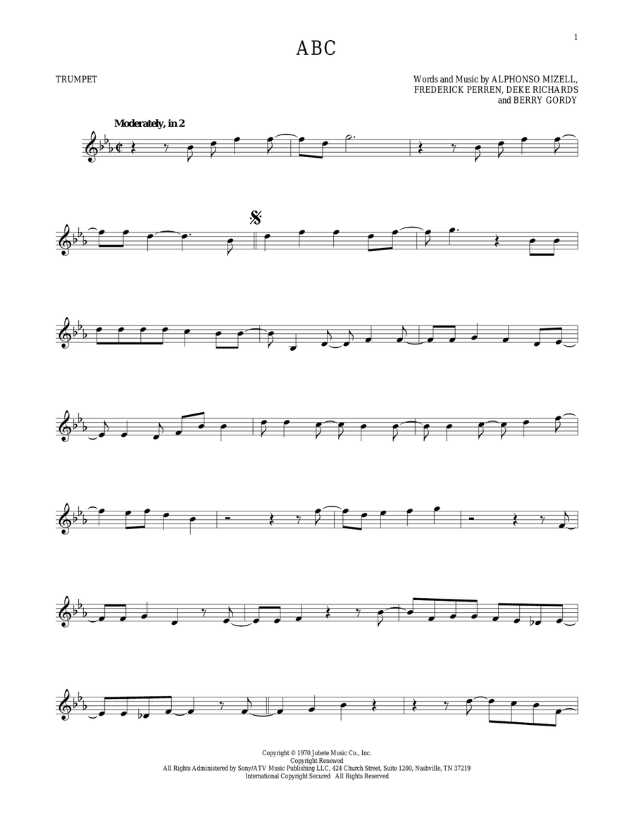 ABC Trumpet Solo scores gallery preview page 1