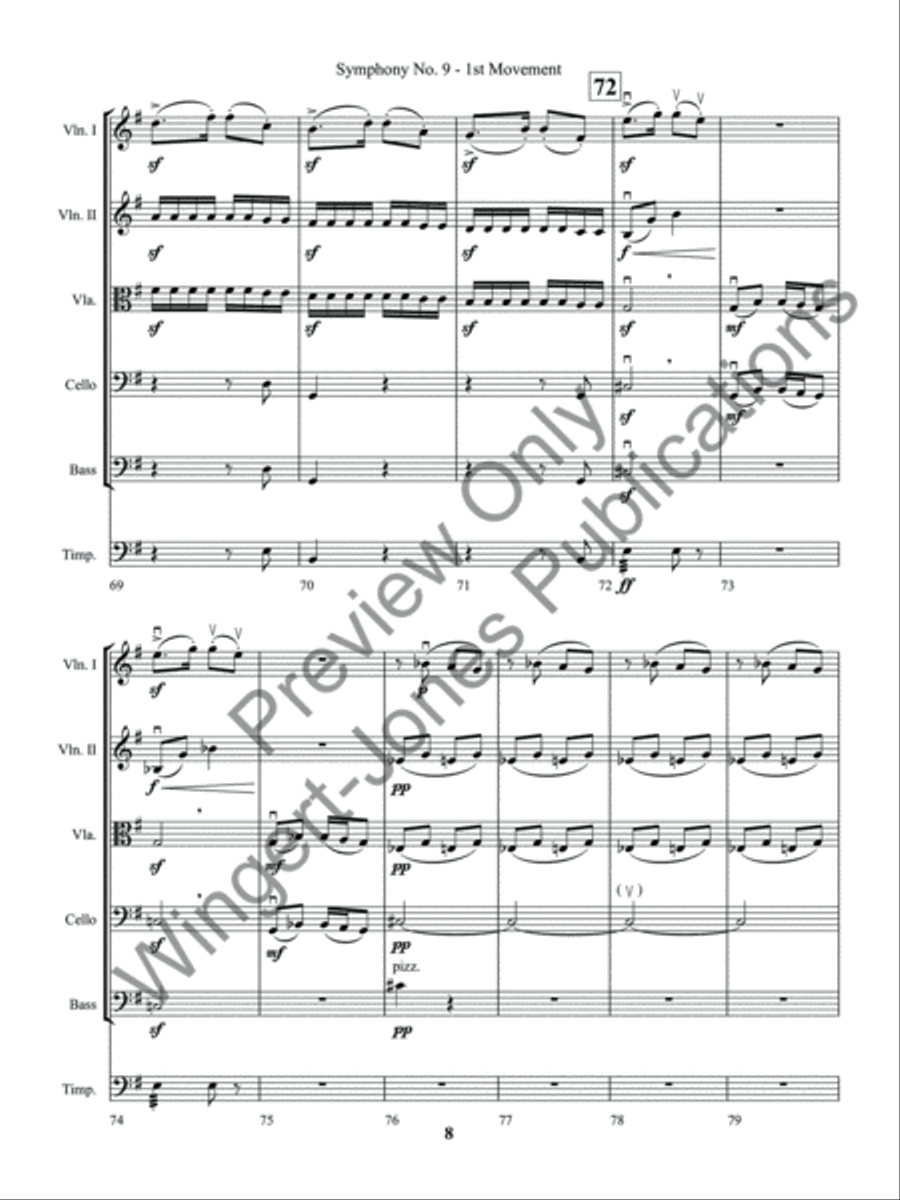 Symphony No. 9 String Orchestra scores gallery preview page 11