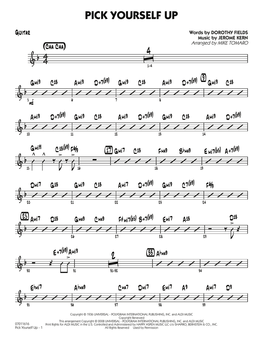 Pick Yourself Up - Guitar Jazz Ensemble scores gallery preview page 1